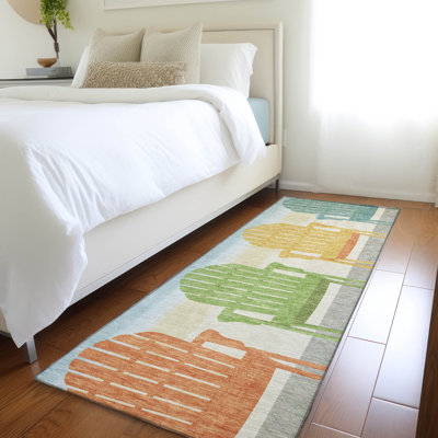 Premium Machine Washable Cerrito AMF146 Blue Rug