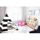 Blue Elephant 121.92cm W x 121.92cm D Indoor Canvas Triangular Play Tent