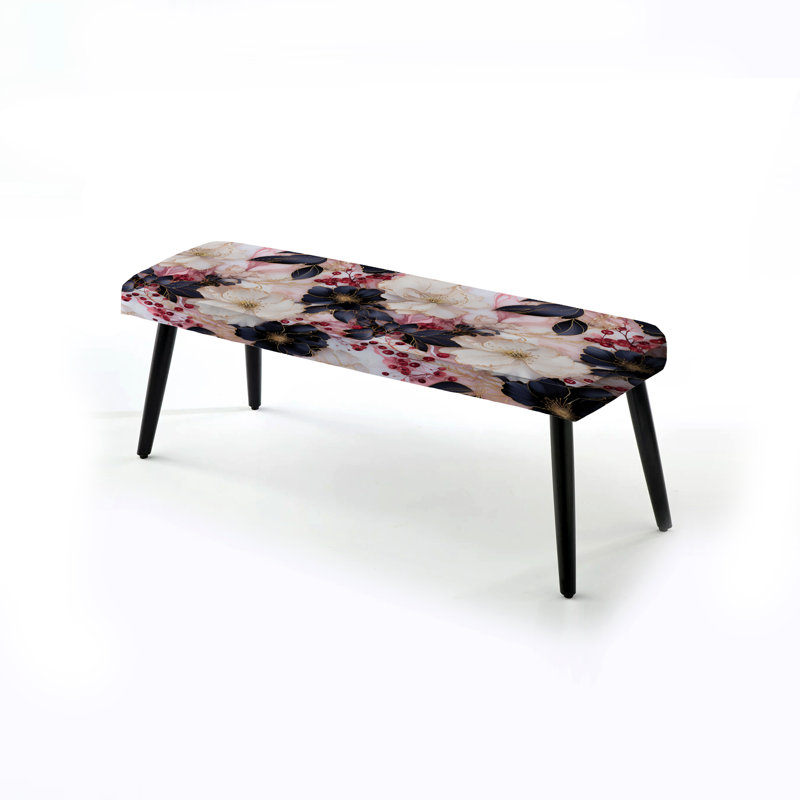 Banc de beauté rembourré en marbre noir