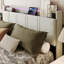 Upholstered Bed Frame with Charging Station & Headboard Storage, Hydraulic Lift-Up Base-1889589580