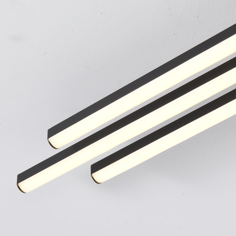 Lediana 3 - Light Unique/Statement Geometric LED Flush Mount, 5.12" H x 39.37" W x 8.66" D