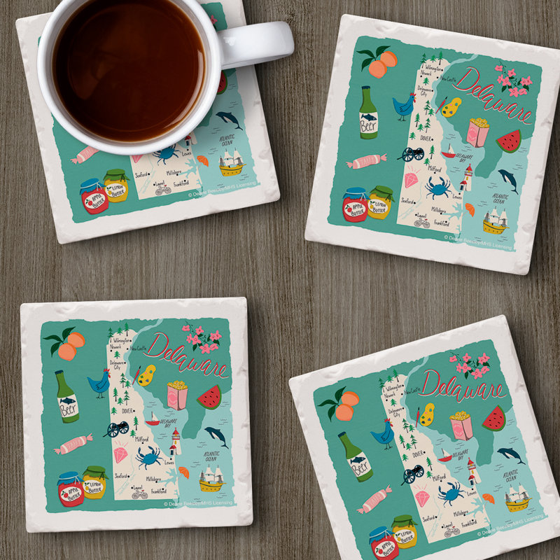 Ensemble de sous-verres 4 pièces Delaware
