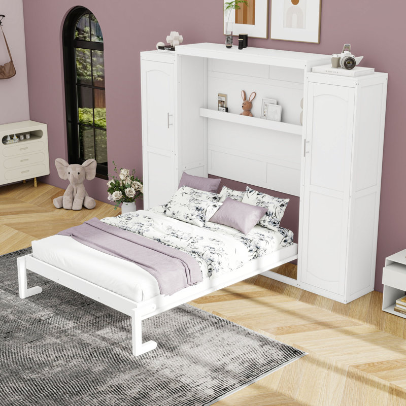 Lit escamotable avec deux garde-robe et tablette, Double