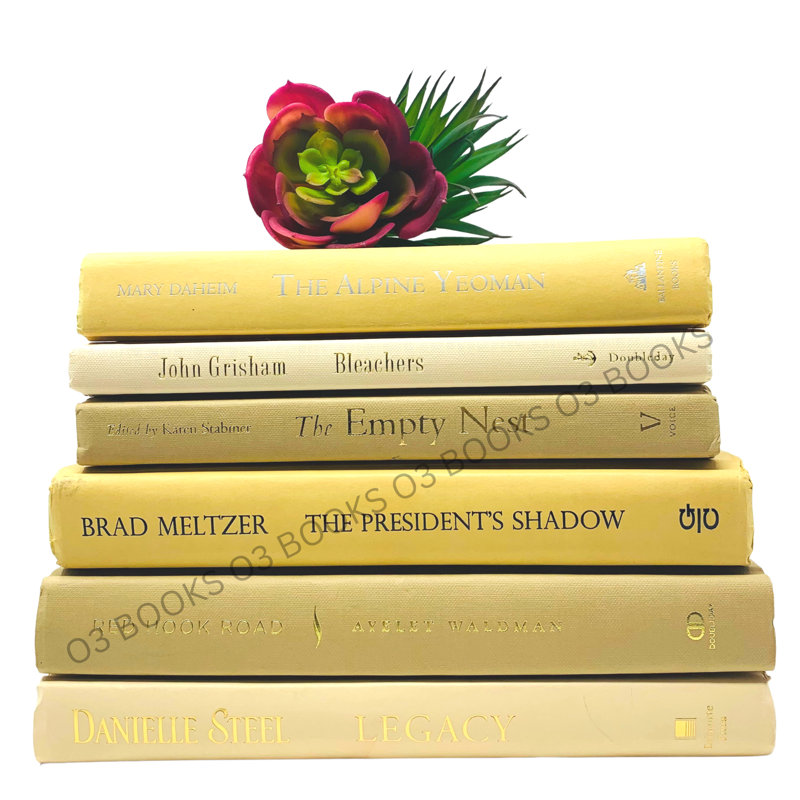 Livres décoratifs beige, beige, ivoire et blanc cassé