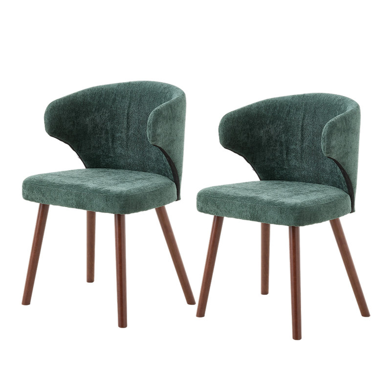49cm H Upholstered Wing Back Accent, Green
