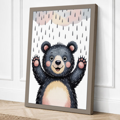 Bear In The Rain Boho - Print