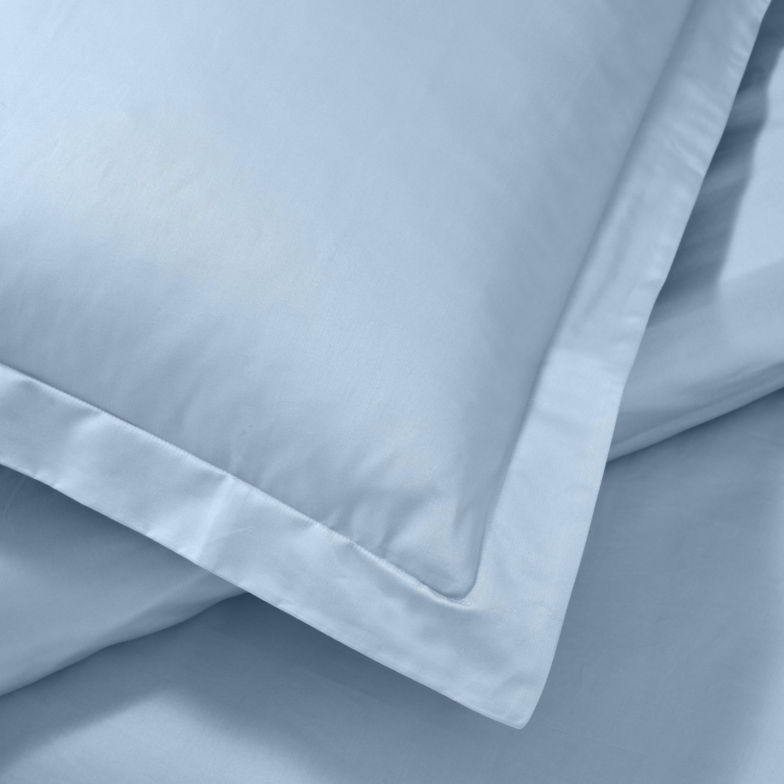 Mellark Cotton Sheets, Full/Queen Duvet Cover + 2 Standard Shams, Light Blue