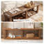 Upholstered Bench with Shelves