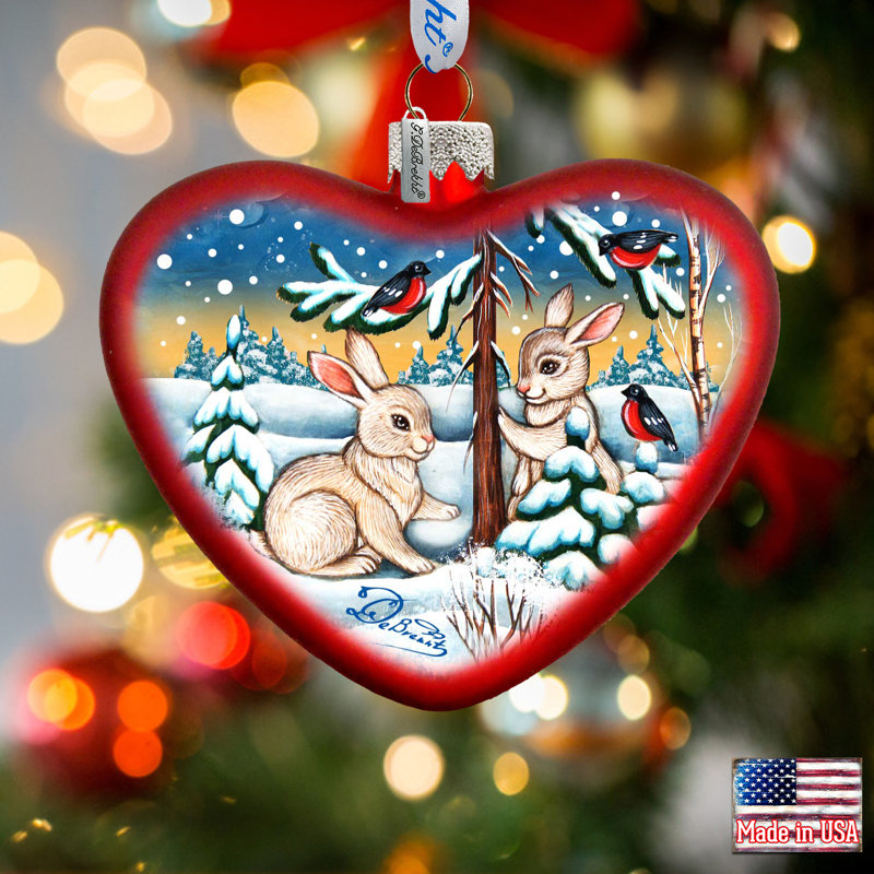 3.5'' Glass Holiday Shaped Ornament
