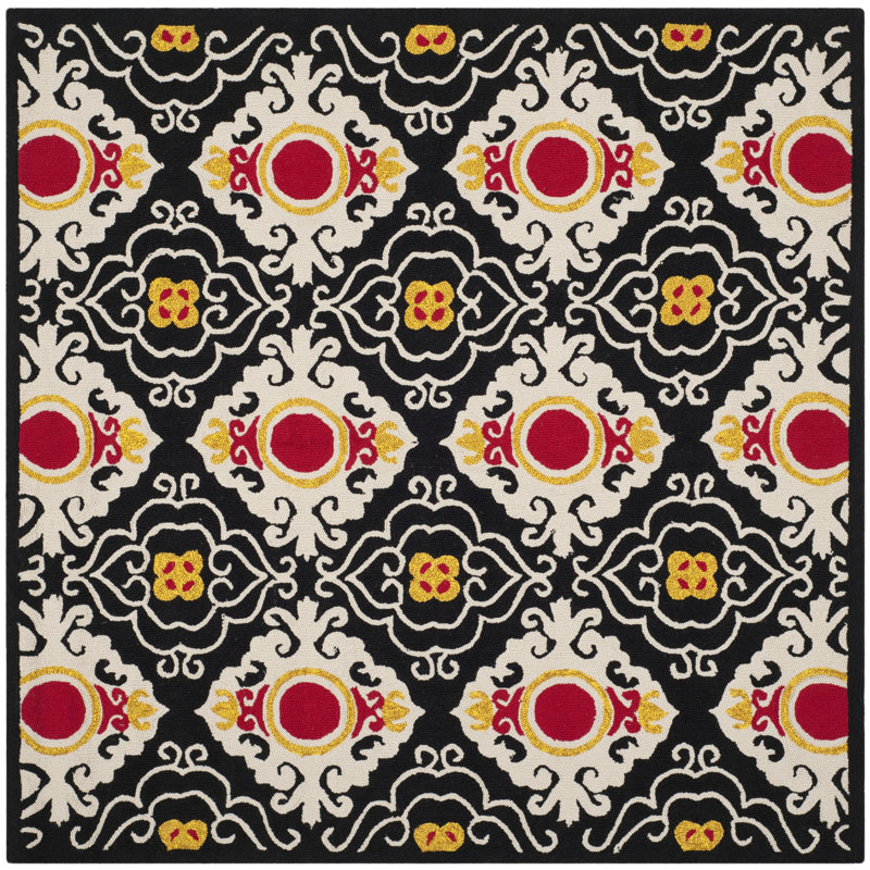 Childers Hand Hooked Performance Southwestern Rug, Square 6'