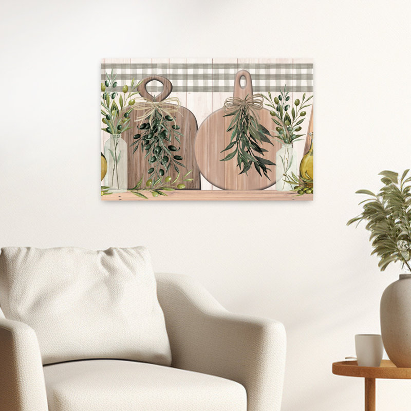 Olives et huile d'olive, H 16 po x l 24 po
