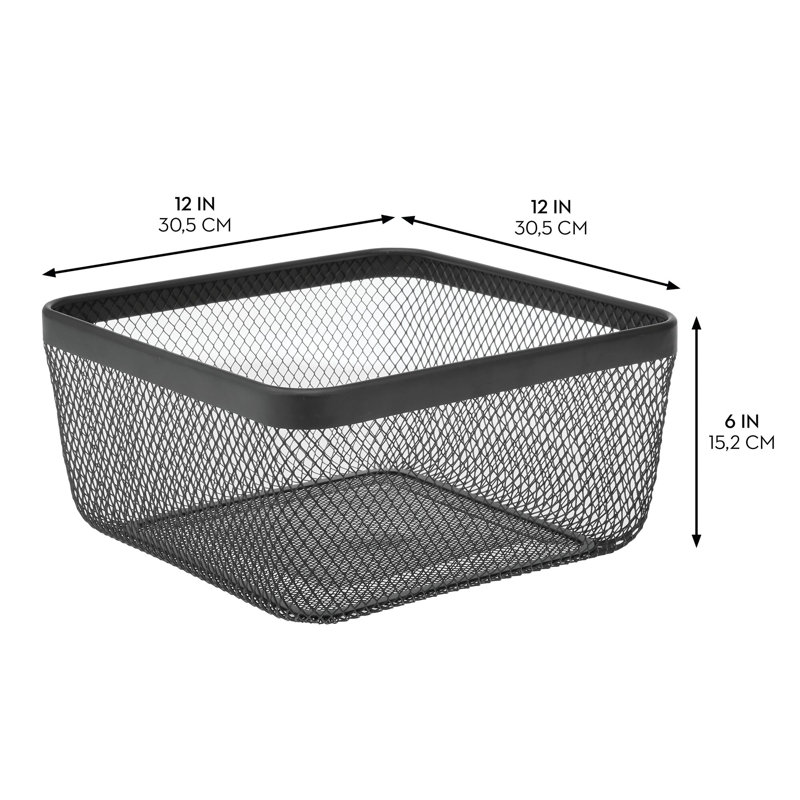 Panier Meshi 12 x 12 x 6, Noir mat