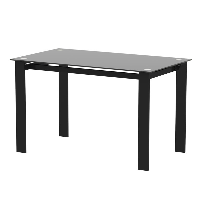 Table multi en verre trempé noir, poids net de 58,1 lb, pour différentes pièces, bureau multifonctionnel facile à nettoyer, épaisseur de 8 mm, utilisation à la maison, surface propre