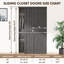 Portes coulissantes en bois manufacturé en forme de K avec trousse de quincaillerie d'installation-107794533-107794536