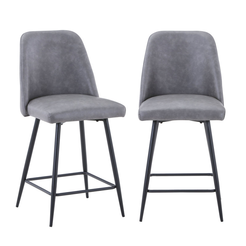 Tabouret de bar Ebrar, Gris
