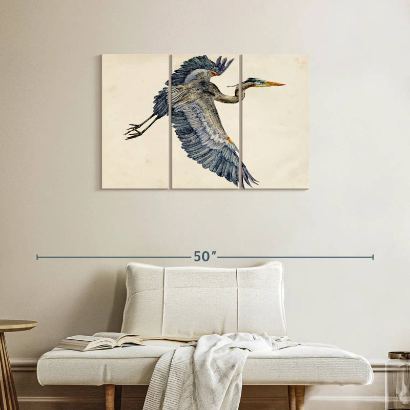 Brampt Blue Heron Rendering IV, 24" H x 38" W