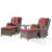 Kolb 5 Piece Swivel Chairs Seating Group With Cushions And Ottoman-197985709-197985708