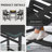 All Weather HDPE Bar Height Outdoor Table and Chairs Set for Bistro Patio Balcony-2024442127-2033036098
