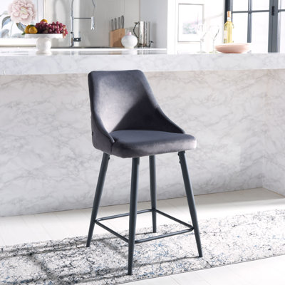 Kelsey Upholstered Counter Stool with Metal Frame