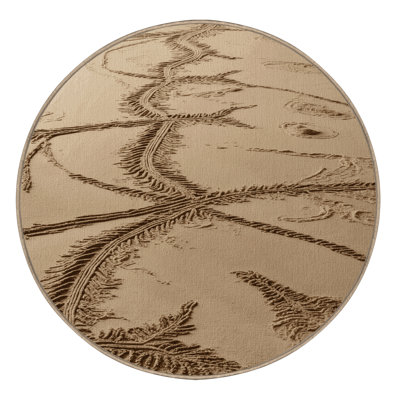 Machine Washable Nature Beige Area Rug