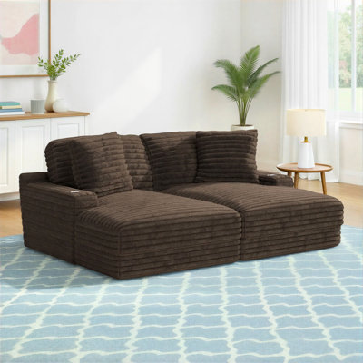 Chaise longue double rembourrée Blossie