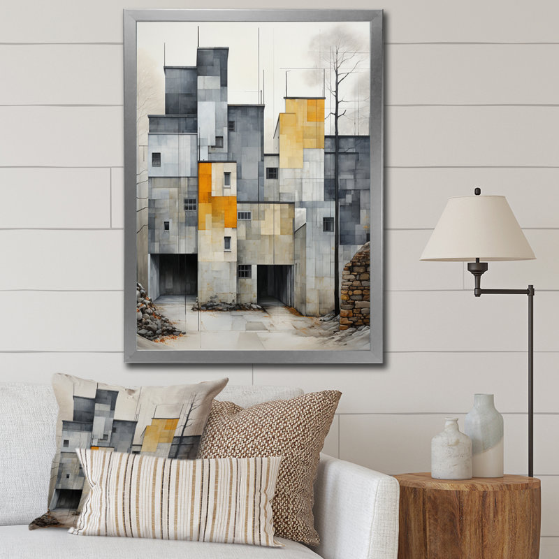 «Winter Warehouse Palette I», reproduction sur toile, H 44 po x l 34 po x P 1,5 po, Cadre simple argenté