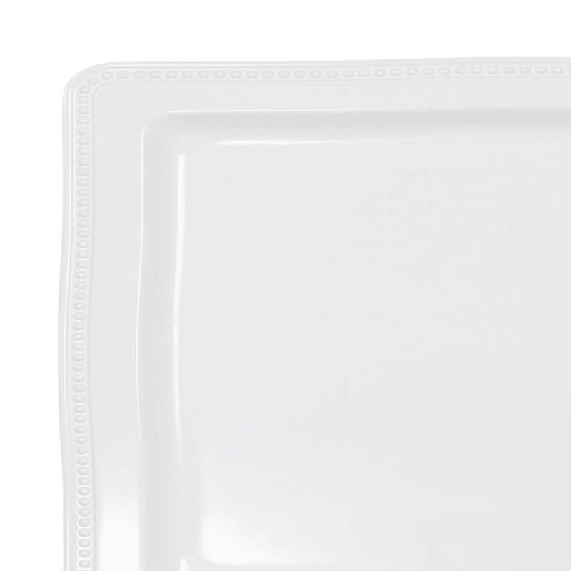 Assiette plate en mélamine 13 po Venetian, Blanc