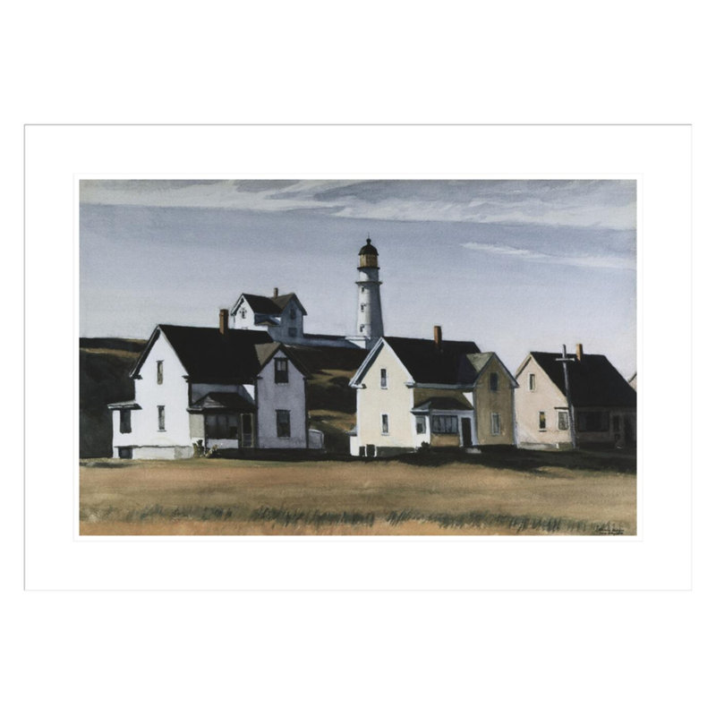 «Lighthouse Hill Cape Elizabeth Maine» par Edward Hopper, impression giclée sur cadre, H 21,18 po x l 29,5 po