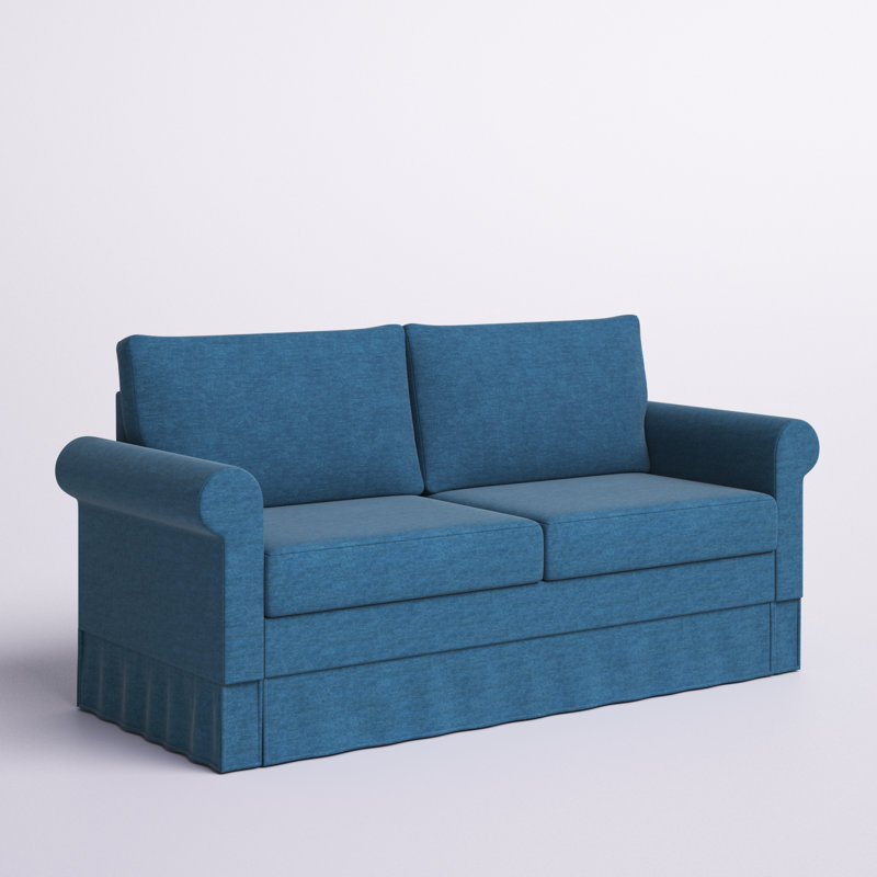 Canapé Akai, 100 % polyester bleu