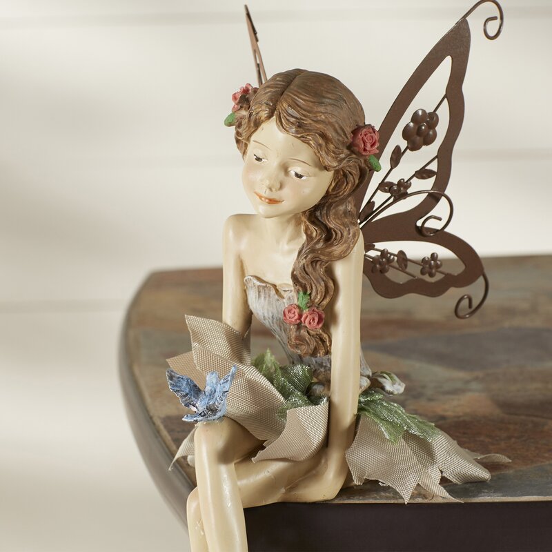 Design Toscano Fannie, the Fairy Sitting Statue & Reviews | Wayfair