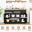 Buffet 55 po avec 3 tiroirs et 2 portes transparentes-1723122946