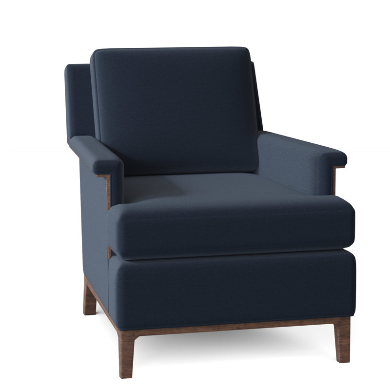 Fauteuil l 28,5 po Libby Langdon, Tabac, Polyester indigo 8789