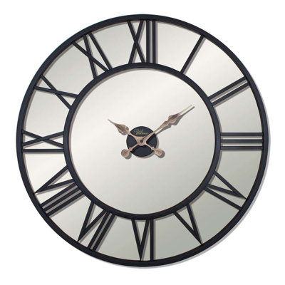 Elegant Decorative Metal Wall Clock, 29.9 x 29.9 inches, Gold | 70% Steel & 30% Glass, Silent Sweep Movement | Perfect for Living Room, Office & Home Décor, Stylish & Functional Timepiece