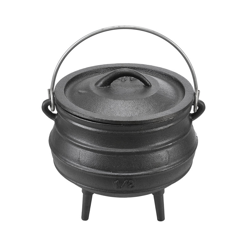 Living And Home Cast Iron Stock Pot, 1.2 Litres