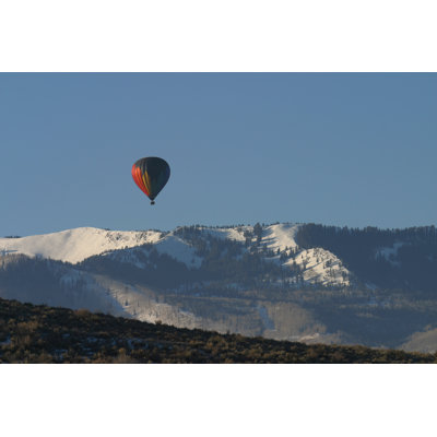 Haleyville Hot Air Balloon Over Mountain by Yoshimedia - Wrapped Canvas Print