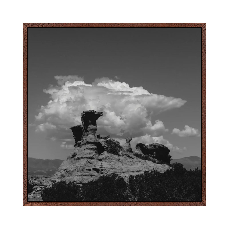The High Road To Taos by Bethany Young - Print on Canvas, 66.04cm H x 66.04cm W x 3.81cm D, Classic Brown Wood Framed