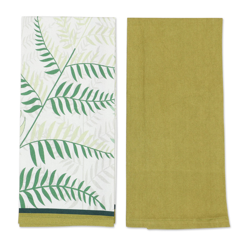 Red Barrel Studio® Handmade Pistachio Jungle Cotton Dish Towels (Set Of 2)