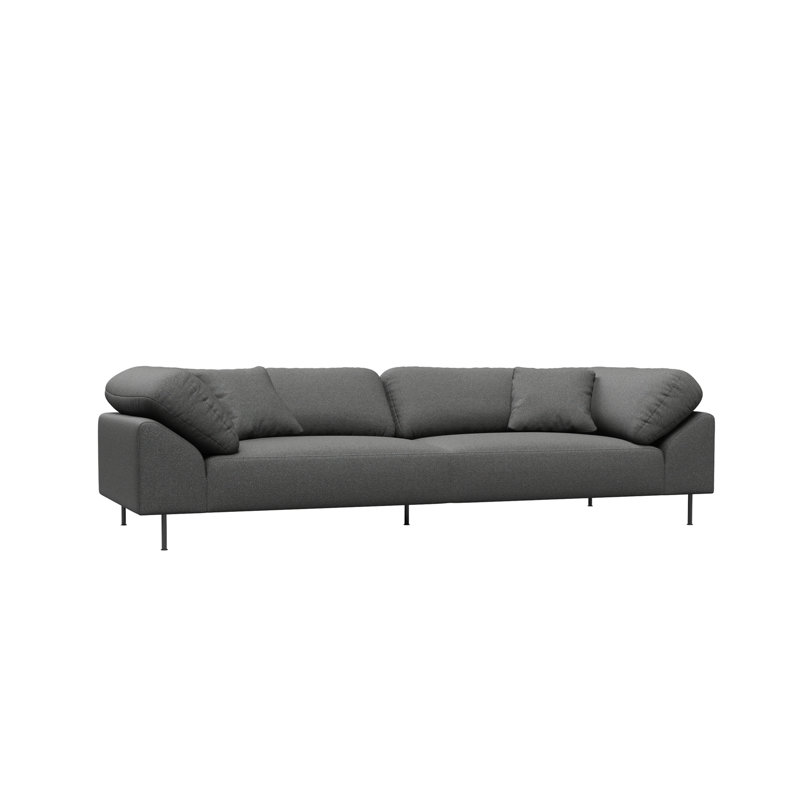Collar 3-Seater, Gray, Cotton Blend