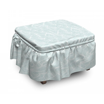 Housse pour repose-pieds the ocean wave lines