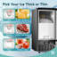 Simzlife 80 Lb. Daily Production Clear Cube Ice Under-counter/freestanding Ice Maker For Commercial Use & Home Use, With Pump, With 25lbs Storage Bin