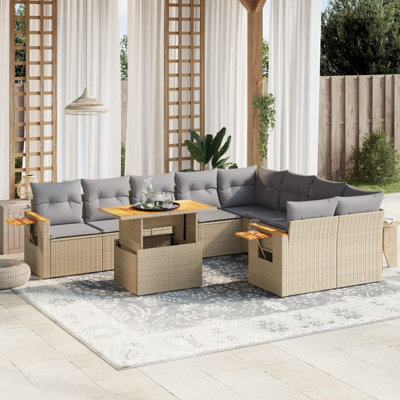 Ensemble de canapé de jardin Vidaxl beige