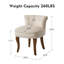 Tabouret d'appoint rembourré avec pieds en bois massif-1414810032