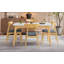Ensemble de table de salle à manger 5 pièces, 1 table, 4 chaises, structure, dossier ergonomique, chaises rembourrées, noyer et gris anthracite-1604276806-1604276805-1604276801