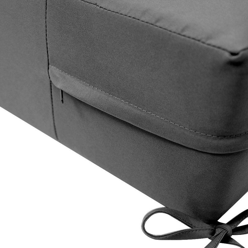 Polyester Box Cushion Sofa Slipcover, Gray