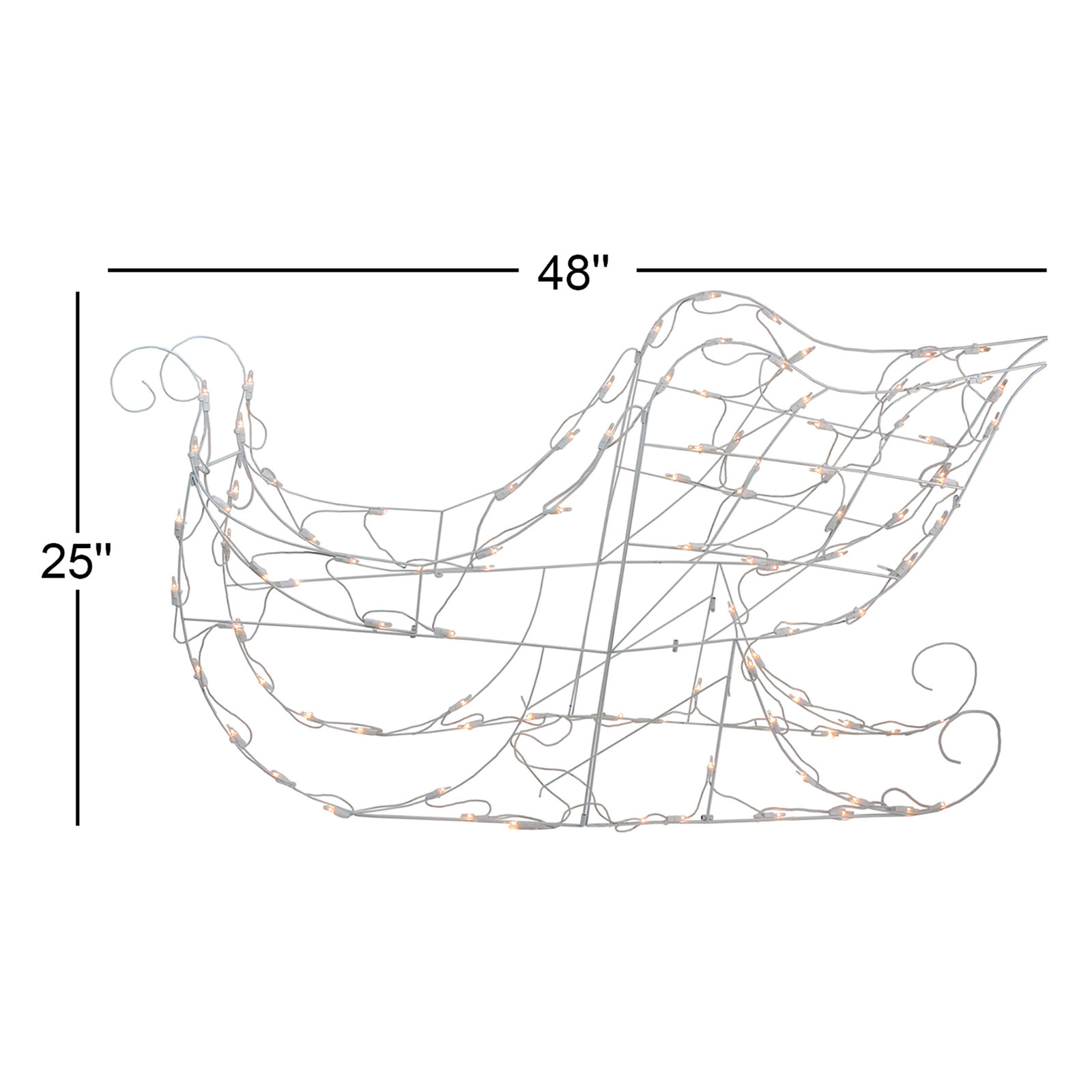 48" Lighted Sleigh Outdoor Christmas Decoration