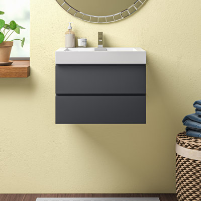 Ensemble de meuble-lavabo mural simple 24 po Leni