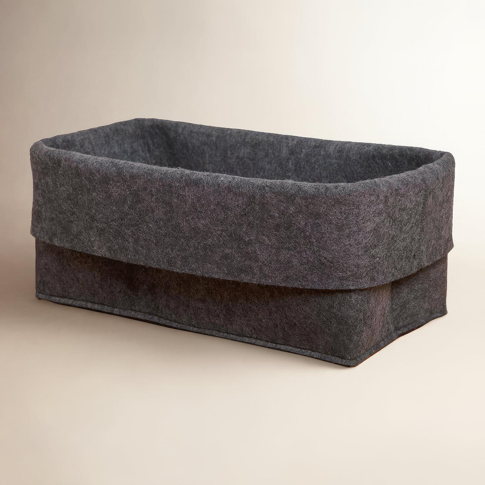 Flex Felt Wool Storage Bin, Black