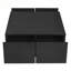 Table basse 33,25 po carrée avec 4 tiroirs en noir-129593507