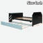 Lit de jour en bois avec couchette, bureau et port USB-569249897