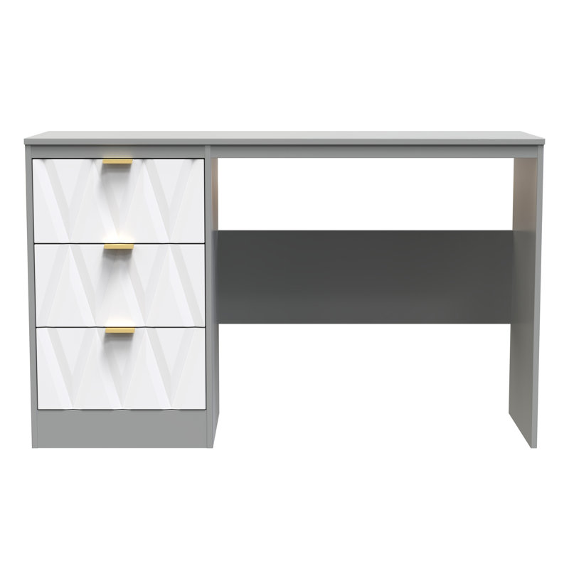 Besmir Dressing Table, White Matt/Dusk Grey